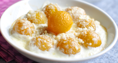 Gratin de fruits au miel d'acacia