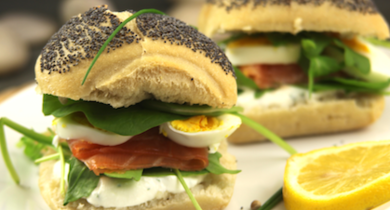 Hamburger au saumon fumé