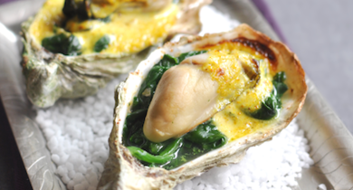 Huîtres gratinées au curry