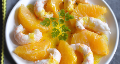 Langoustines au beurre d'oranges