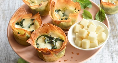 Mini corolles épinards et Tomme de Brebis Lou Pérac