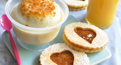 Sablés aux quetsches et Ile Flottante La Laitière