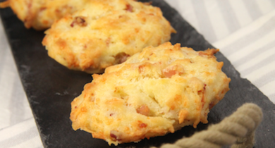 Madeleines salées aux lardons et 3 fromages