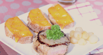 Médaillons de veau à la Mimolette