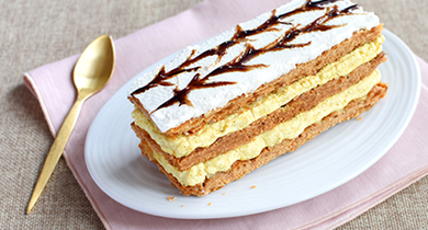 Mille feuille salé à la crème au curry