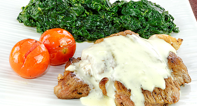 Noisettes d'agneau à la crème d'ail