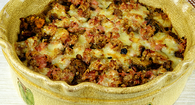 Crumble d'automne au bacon et fromage