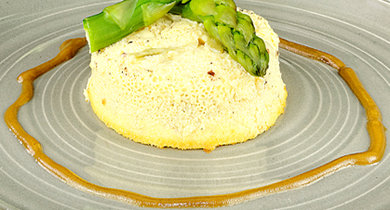 Flan d'asperges vertes