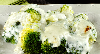 Gratin de brocolis au bleu d'Auvergne