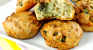 Muffins au Roquefort Société et aux noix