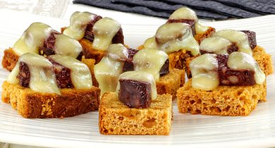 Pain d'épices, boudin noir et Cantal