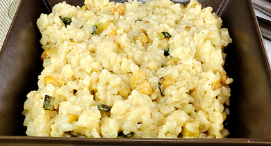 Risotto aux courgettes et à la crème