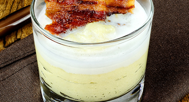 Amandine et munster en cappuccino