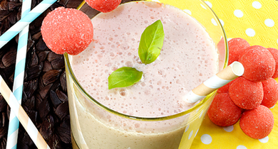 Milkshake banane, coco, fraise