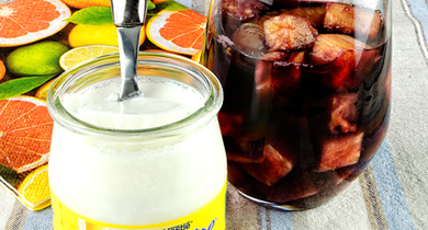 Soupe de fruits au vin