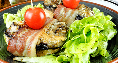 Champignons farcis aux Petits Chèvres Doux