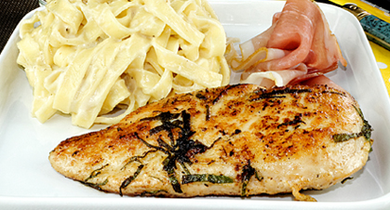 Poulet mariné à la sauge