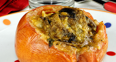 Tomates farcies au chèvre et pesto