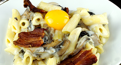 Pennes crémées à la paysanne