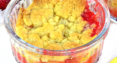 Crumble pommes fraises