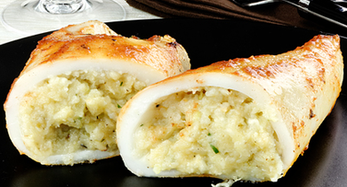 Calamars farcis au fenouil et au parmesan