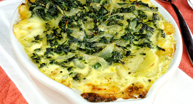 Gratin de blettes à la tomme de Savoie