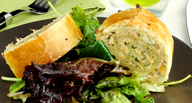 Roulé de thon au cumin