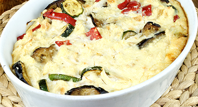 Pain perdu à la ratatouille