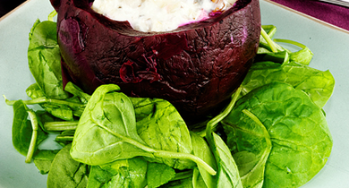 Betterave " farcie" à la faisselle