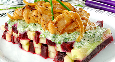 Mêlées de fines herbes aux émincés de poulet