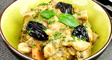 Curry de dinde et légumes au lait de coco