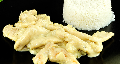 Emincé de volaille à l'indienne