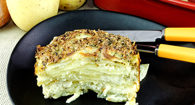 Gratin de pommes de terre aux échalotes