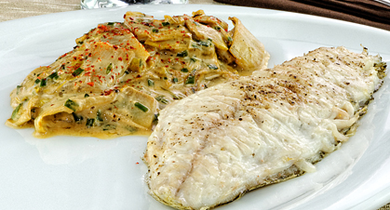 Filet de dorade au lait d'amande