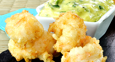 Tempura de langoustines