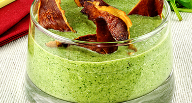 Crème de fenouil et de pousses d'épinard