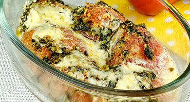 Gratin de tomates au pesto