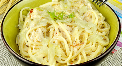 Linguines et sa sauce au crabe
