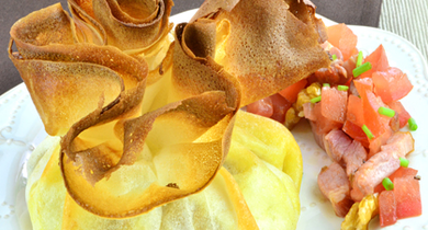 Brick de camembert bio aux pommes