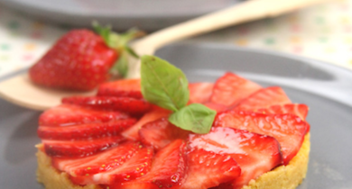 Minis tartelettes aux fraises et basilic