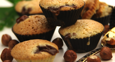 Moelleux aux noisettes, coeur au café