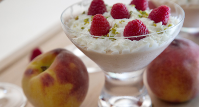 Mousse légère aux pêches