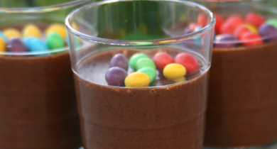 Crèmes au chocolat et smarties