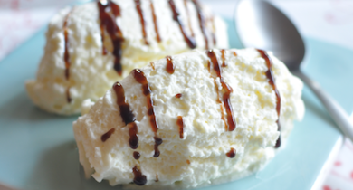 Mousse au mascarpone, caramel au vinaigre balsamique