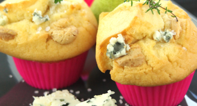 Muffin au Roquefort et aux poires 