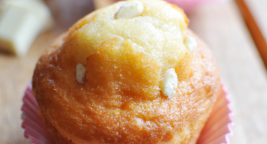 Muffins au chocolat blanc