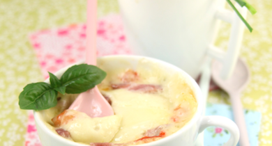 Mug-cakes façon pizza  dès 12 mois