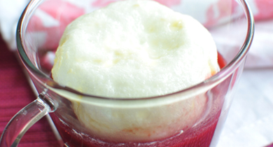 oeufs en neige de fruits rouges