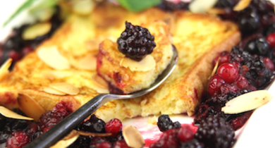 Pain perdu léger aux fruits rouges