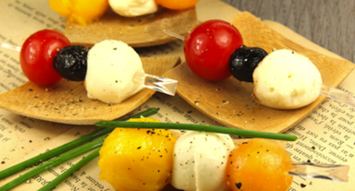 Panaché de brochettes sucrées-salées